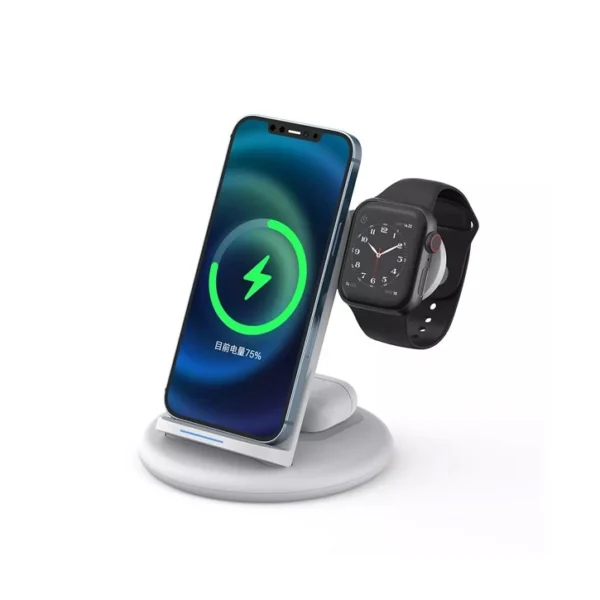 WiWU Power Air 3 in 1 Desktop Wireless  Charger Mobile Phone Stand 15W