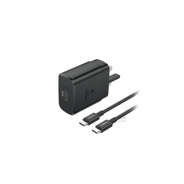 FONENG 45W GaN USB-C Wall Charger With Type-C Cable (UK34) - Black